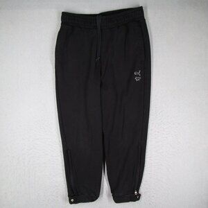Puma x Maison Kitsune Pants Mens Large Black Fleece Joggers Sweatpants